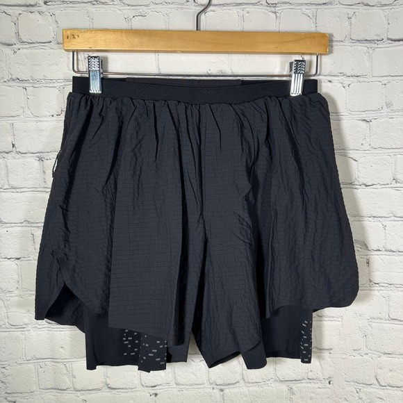 lululemon athletica Other - Lululemon Mens Surge Lined Short 6 Seersucker Black LM7AU7S Medium Athleisure
